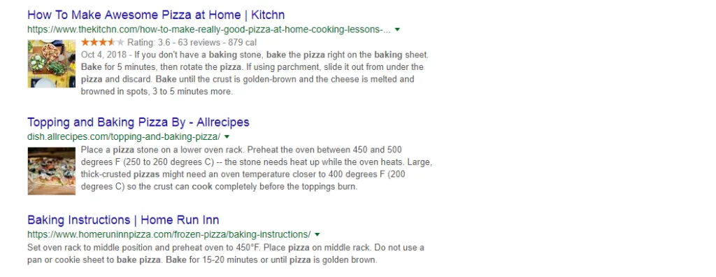 Google search results page showing relevant results for the query