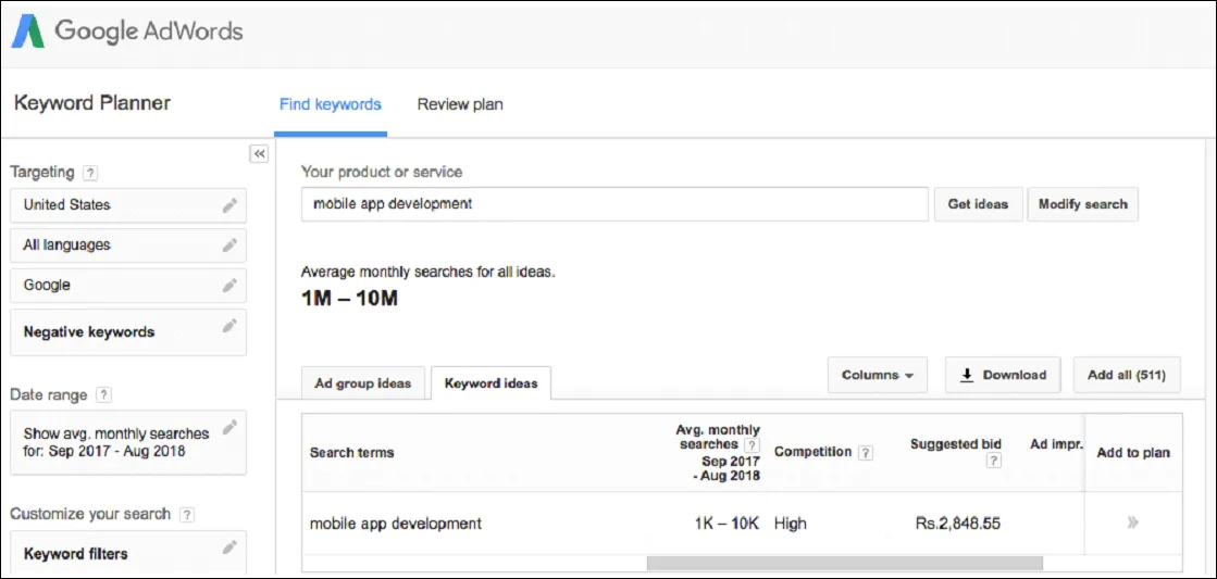 Keyword Research With Google Keyword Planner