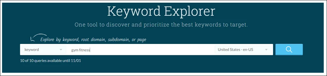 Keyword Research With Moz Keyword Analyzer