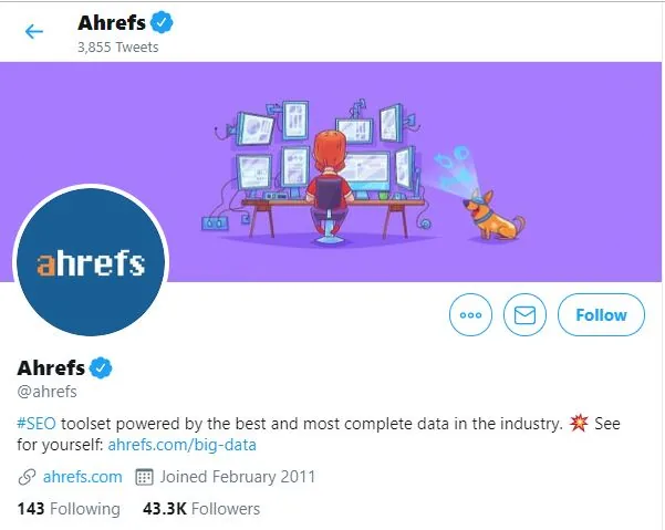 Twitter business profile with engaging discussion posts